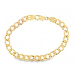 Pre Owned 9ct Mens Curb Bracelet ZB776